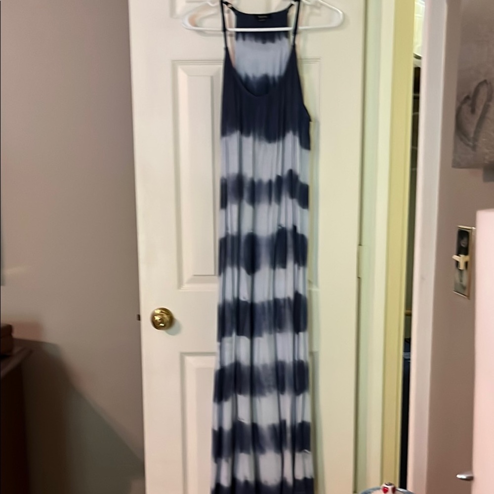 Raviya Blue and White Maxi Sundress